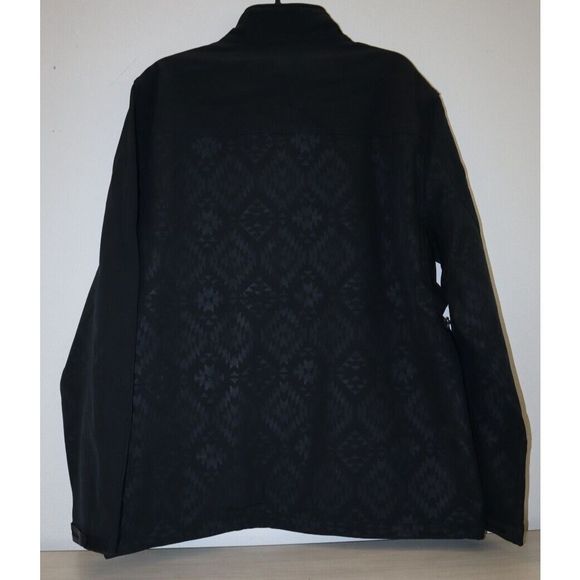Cody James Core Men Sz L Black Southwestern Print Full Zip Steamboat Jacket $109 - Picture 8 of 9